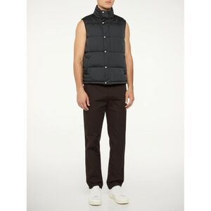 ST JOHN'S BAY Mens Black Quilted Full-Zip Stand-Up Collar Puffer Vest Size S